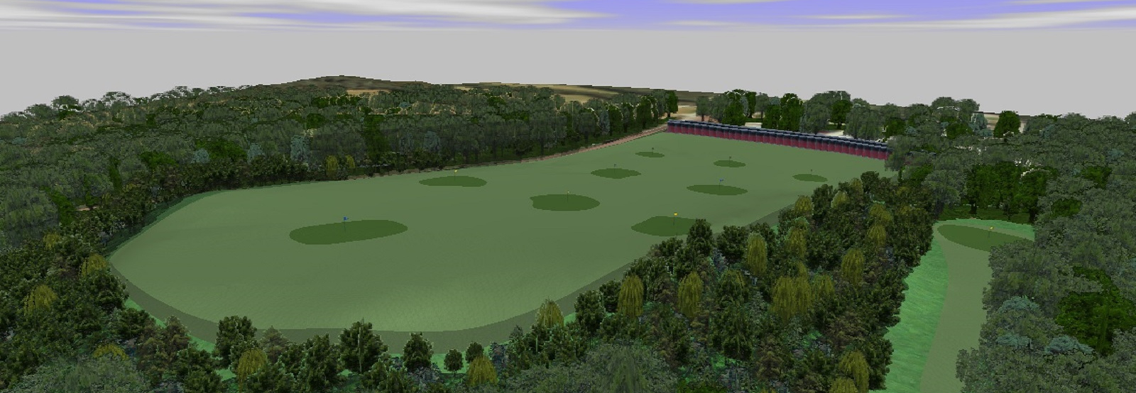 Aerial View of Golf Range